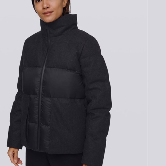 Lululemon Winter Chill Wool Jacket Heathered Black 10 - Picture 1 of 8